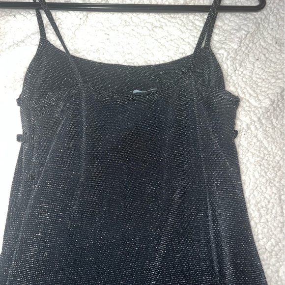 PLT Black Glitter Maxi Dress with a Split - Picture 7 of 7